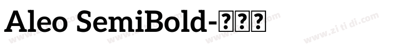 Aleo SemiBold字体转换